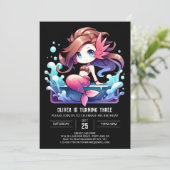 楽しいマジェスティックマーメイドの誕生日 招待状 (スタンド正面)