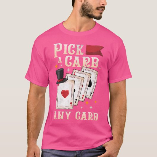 楽しいマジシャン - カードを選んでください マ Tシャツ (正面)