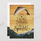 楽しいマスシーズン到来！木目調のグリーティングカードです。 シーズンカード (正面/裏面)