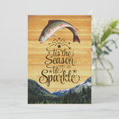 楽しいマスシーズン到来！木目調のグリーティングカードです。 シーズンカード (スタンド正面)