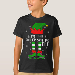 楽しいマッチンググループ ローラースケートのエルフ クリスト Tシャツ