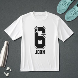 楽しいマッチングナンバー6カップルランニングカスタムネーム Tシャツ