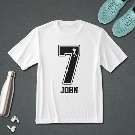 楽しいマッチングナンバー7カップルランニングカスタムネーム Tシャツ