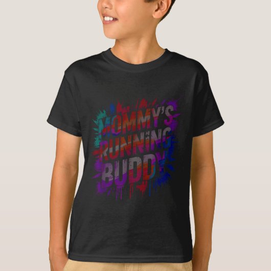 楽しいママのランニング仲間 ママハーフマラソン 泥んこ Tシャツ (正面)