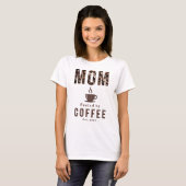 楽しいママ コーヒー好き カップ マザーズデイ Est. Tシャツ (正面フル)