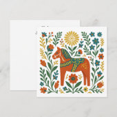 楽しいミッドサンマール スウェーデンの民俗芸術 招待状 (正面/裏面)