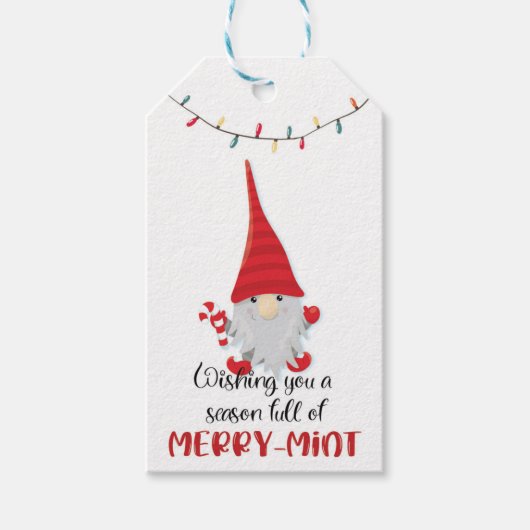 楽しいミントの季節をお祈りします ギフトタグ (正面)