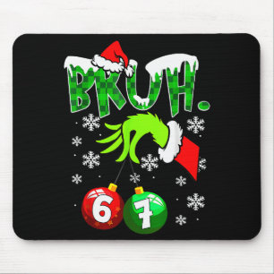 楽しいミーム bruh 6-7 マッチング ファミリー クリスマス 6  マウスパッド