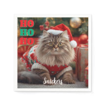 楽しいメインクーンの猫のクリスマスパーソナライズド