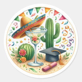 楽しいメキシカンテーマの卒業パーティー ラウンドシール