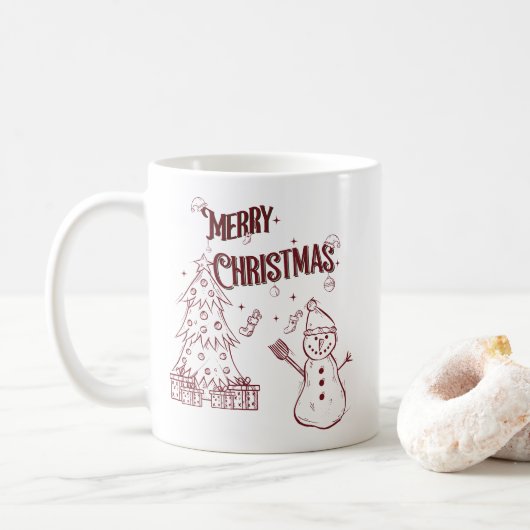 楽しいメリークリスマス コーヒーマグカップ (ドーナツ)