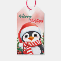 楽しいメリークリスマス リース かわいいペンギン サンタクロース