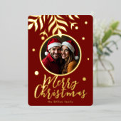 楽しいメリークリスマス 箔シーズンカード (立ち正面)