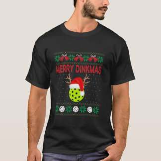 楽しいメリーディンクマストイジルサンタクリスマスピックルボール Tシャツ
