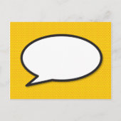楽しいモダンなパーソナライズされたスピーチバブル 案内ポストカード (裏面)