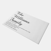 楽しいモダンな家族の定義スクリプト ドアマット (アングル)