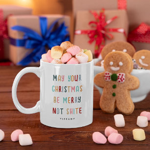 楽しいモダンカラフルなオーダーメイドクリスマスギフト コーヒーマグカップ