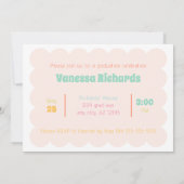 楽しいモダンカラフルな卒業おめでとうの案内 招待状 (裏面)