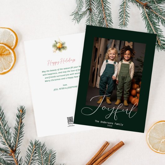 楽しいモダンクリスマス シーズンカード