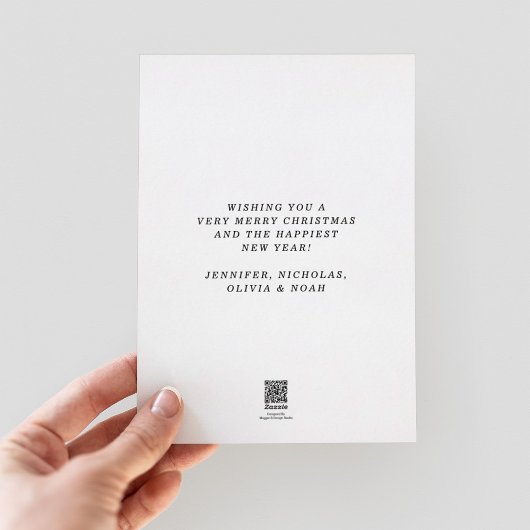 楽しいモダン写真クリスマスゴールド 箔シーズンカード