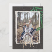 楽しいモダン紅葉とフォトクリスマス シーズンカード (正面)