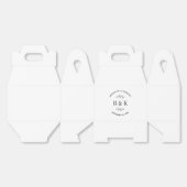 楽しいモノグラム花柄植物学結婚カップル名 フェイバーボックス (見開き)