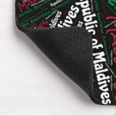 楽しいモルディブ国旗の色愛国心 マウスパッド (コーナー)