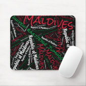 楽しいモルディブ国旗の色愛国心 マウスパッド (マウス)