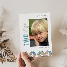 楽しいモンスター トラックの写真招待状 招待状