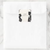 楽しいユニークなユーモアミーム面白い花嫁のシャワー スクエアシール (バッグ)