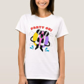 楽しいユニークな「パーティーしよう!」 Tシャツ (正面)