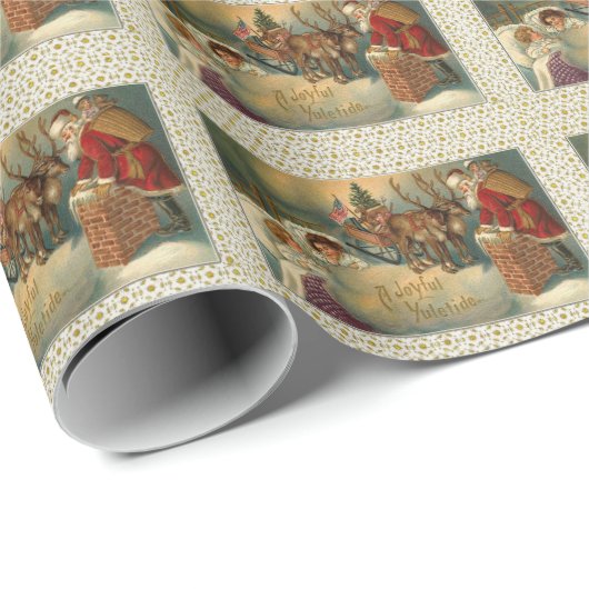 楽しいユレタイドのビクトリアンクリスマスプレゼントの包み ラッピングペーパー (ロールコーナー)