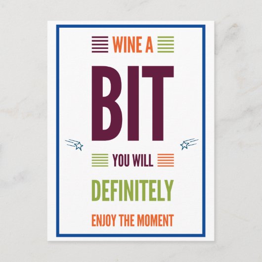 楽しいユーモアのある名言 誕生日 モチベーション ポストカード (正面)