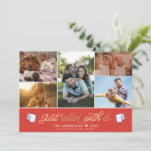 楽しいユーモアのトイレットペーパー レトロ レッド シーズンカード (スタンド正面)