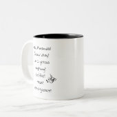 楽しいユーモア コーヒー好きの引用 ツートーンマグカップ (正面左)