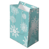 楽しいライトグリーンの雪 ミディアムペーパーバッグ (正面アングル)