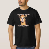 楽しいラクダ ちょうど半分、水曜日のラクダの日 Tシャツ (正面)