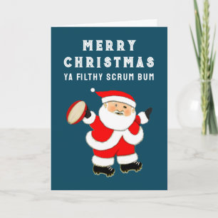 楽しいラグビークリスマスカード シーズンカード