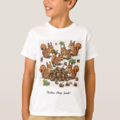 "楽しいリスのナッティアドベンチャー" Tシャツ (正面)
