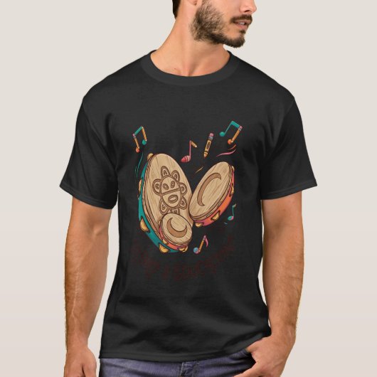 楽しいリズムと教育 プエルトリコ 音楽教師 Tシャツ (正面)