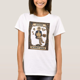 楽しいリモートワーカータロットカード 女性Tシャツ Tシャツ