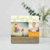 楽しいループ落書き 現代2 フォト 卒業パーティー 招待状 (スタンド正面)