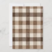 楽しいルーラルブラウンギンガムファミリーフォトクリスマス シーズンカード (裏面)