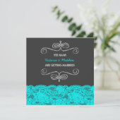 楽しいレッドネック ヴィンテージ 黒板 結婚式 招待状 (スタンド正面)