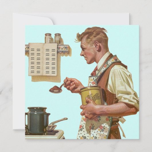 楽しいレトロなコーヒー作り引退のお知らせ 招待状 (正面)