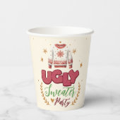 楽しいレトロなダサいクリスマスパーティー 紙コップ (裏面)