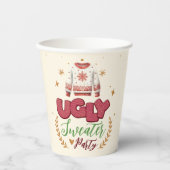 楽しいレトロなダサいクリスマスパーティー 紙コップ (正面)