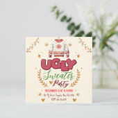 楽しいレトロなダサいクリスマスパーティ 招待状 (スタンド正面)