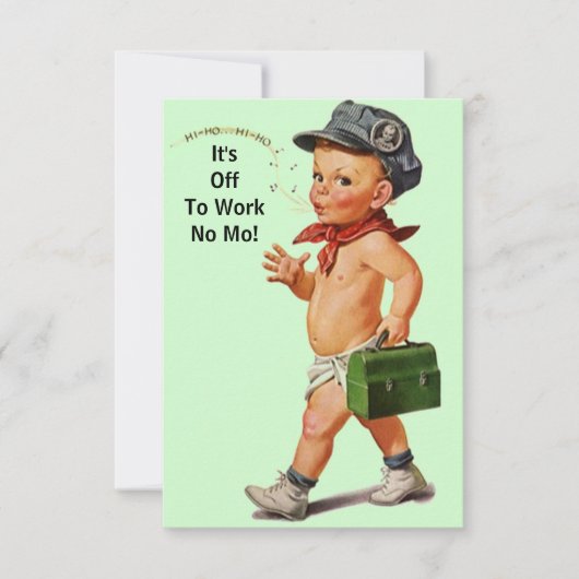 楽しいレトロな退職パーティーの招待状でお祝いしよう 招待状 (正面)