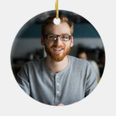 楽しいレトロコミックヒーローの写真 セラミックオーナメント (裏面)